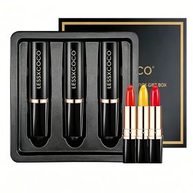 3PCS Color Changing Lipstick Set, Temperature & PH Sensitive, Long Lasting Moisturizing Lip Balm Gift Box For Women