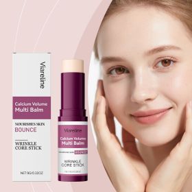 Calcium Infused Multi-Nourishing Facial Balm Stick, Portable Targeted Dry Rough Skin Soothing Moisturizer
