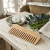 Handcrafted Bamboo Comb - All Natural Wooden Hair & Beard Detangler Styling Accessory for Men and Women, Promotes Healthy Hair Growth & Scalp Health