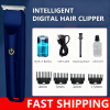 Men Pro Electric Hair Clippers Beard Trimmer Cutting Barber Shaving Machine Blue (Logistics only For USPS.TK/TMEU only For self-pickup)