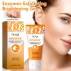 Orange Enzyme Gentle Facial Exfoliating Brightening Gel, Deep Pore Cleansing Dead Skin Remover, Refine Rough Uneven Skin