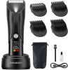 Electric Body Hair Trimmer Waterproof Ball Trimmer for Men with LED Light, Wet/Dry Groomer Men's Pubic, Groin and Body Shave