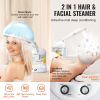 Hair Steamer, 2-in-1 Professional Hair & Facial Steamer with Detachable Bonnet Hood