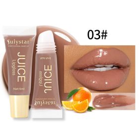 Natural And Long-lasting Moisturizing Mirror Lip Oil With Fruit Flavor, Plump Lips, Moisturizing Water Gloss Lip Gloss For Beauty Makeup (Option: 03)