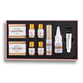 ICONSIGN Lash Lift EyeLash Eyebrow Dye Tint Kit Lashes Perm Set Brow Lamination Makeup Tools (Option: Black)