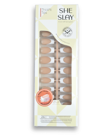 SheSlay TickFit Tips – 140pcs Multi-Shape French Press-On Nails | Clear, Nude, Pink Collection (Nail shape: Square, Color: Sunkiss)