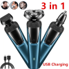 Electric Shaver Mens Razor Rotary Waterproof Pop-Up Trimmer Wet Dry Cordless