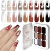 Limegirl Gradient Painting Gel, 9 Bright Colors Ombre GelNail Polish for Pigment Pat Nails Nails French ManicureSoak Off UV Set
