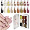 Limegirl Gradient Painting Gel, 9 Bright Colors Ombre GelNail Polish for Pigment Pat Nails Nails French ManicureSoak Off UV Set