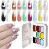 Limegirl Gradient Painting Gel, 9 Bright Colors Ombre GelNail Polish for Pigment Pat Nails Nails French ManicureSoak Off UV Set