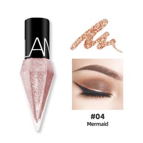 New Professional Shiny Eye Liners Cosmetics for Women Pigment Silver Rose Gold Color Liquid Glitter Eyeliner Cheap Makeup (Color: 04, size: Full Size)