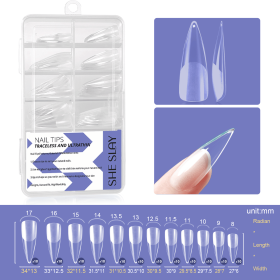 SheSlay 120 Gel X Nail Tips – Soft Gel Extensions for DIY Salon Nails | Medium to Short Length (Nail shape: stiletto)