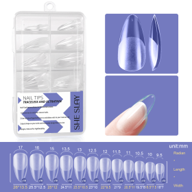 SheSlay 120 Gel X Nail Tips – Soft Gel Extensions for DIY Salon Nails | Medium to Short Length (Nail shape: Almond)