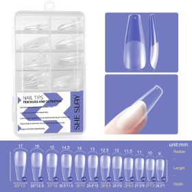 SheSlay 120 Gel X Nail Tips – Soft Gel Extensions for DIY Salon Nails | Medium to Short Length (Nail shape: Coffin)