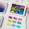 Limegirl Gradient Painting Gel, 9 Bright Colors Ombre GelNail Polish for Pigment Pat Nails Nails French ManicureSoak Off UV Set