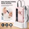 Electric Nail Drill - 45000RPM Portable Nail Drill Rechargeable Nail E-File Kit with 11 Bits & Base LED Screen Ultra-Silent