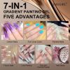 Limegirl Gradient Painting Gel, 9 Bright Colors Ombre GelNail Polish for Pigment Pat Nails Nails French ManicureSoak Off UV Set