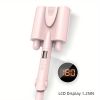 Three Barrel Hair Curling Wands With LCD Temperature Display - Ceramic Tourmaline Triple Barrels; Anion; 60 Minute Timed Shutdown; 17 Gear Temperature